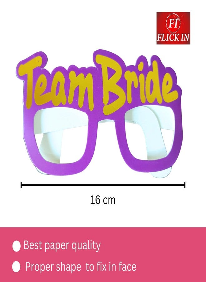 FI - FLICK IN 12pcs Team Bride & Groom To Be Goggles For Wedding Decoration Items Bachelorette Party Decorations(Pack of 12, Multicolor) - Image 2
